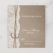 Die rustikale Hochzeitskollektion Platzkarte (Außenseite Aufgefaltet)