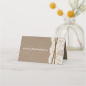 Die rustikale Hochzeitskollektion Platzkarte (Rückseite)