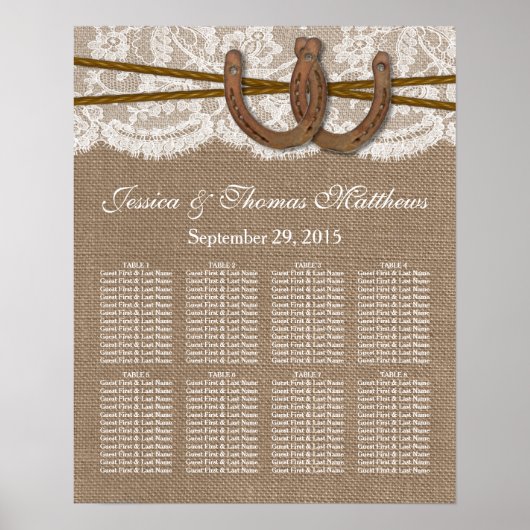 Die rustikale Hochzeitskollektion Poster (Vorne)