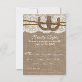 Die rustikale Hochzeitskollektion RSVP Karte