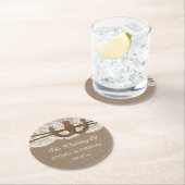 Die rustikale Hochzeitskollektion Runder Pappuntersetzer (Vor Ort)