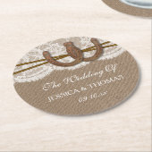 Die rustikale Hochzeitskollektion Runder Pappuntersetzer (Angewinkelt)