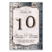 Die rustikale Hochzeitskollektion Silberbaum 10 Tischnummer (Vorderseite)