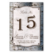 Die rustikale Hochzeitskollektion Silberbaum 15 Tischnummer (Rückseite)