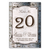 Die rustikale Hochzeitskollektion Silberbaum 20 Tischnummer (Rückseite)