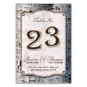 Die rustikale Hochzeitskollektion Silberbaum 23 Tischnummer (Rückseite)