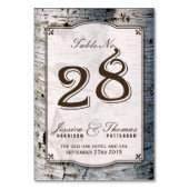 Die rustikale Hochzeitskollektion Silberbaum 28 Tischnummer (Vorderseite)