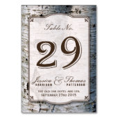 Die rustikale Hochzeitskollektion Silberbaum 29 Tischnummer (Rückseite)