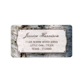 Die rustikale Hochzeitskollektion Silberbaum Adressaufkleber (Vorne)