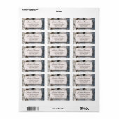 Die rustikale Hochzeitskollektion Silberbaum Adressaufkleber (Vorne)