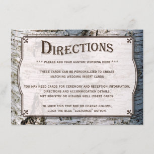 Die rustikale Hochzeitskollektion Silberbaum Begleitkarte