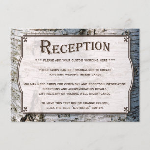 Die rustikale Hochzeitskollektion Silberbaum Begleitkarte