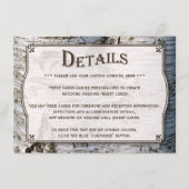 Die rustikale Hochzeitskollektion Silberbaum Begleitkarte (Vorderseite)