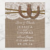 Die rustikale Hochzeitskollektion Weinetikett (Einzelnes Label)