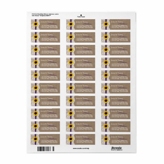 Die rustikale Hochzeitssammlung für Sonnenblumen - (Vorne)