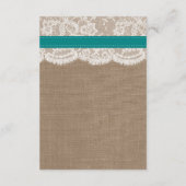 Die rustikale Hochzeitssammlung für Sonnenblumen - Begleitkarte (Rückseite)