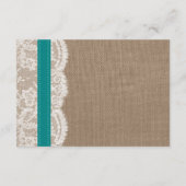 Die rustikale Hochzeitssammlung für Sonnenblumen - Begleitkarte (Rückseite)