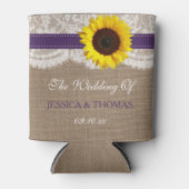 Die rustikale Hochzeitssammlung für Sonnenblumen - Dosenkühler (Vorderseite)