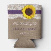 Die rustikale Hochzeitssammlung für Sonnenblumen - Dosenkühler (Rückseite)