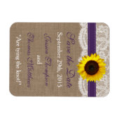 Die rustikale Hochzeitssammlung für Sonnenblumen - Magnet (Horizontal)