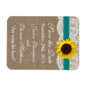 Die rustikale Hochzeitssammlung für Sonnenblumen - Magnet (Horizontal)