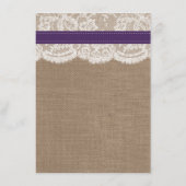 Die rustikale Hochzeitssammlung für Sonnenblumen - Menükarte (Rückseite)