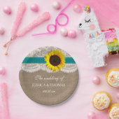 Die rustikale Hochzeitssammlung für Sonnenblumen - Pappteller (Party)