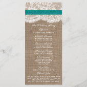 Die rustikale Hochzeitssammlung für Sonnenblumen - Programm (Rückseite)