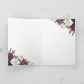 Die rustikale hölzerne Blumen Hochzeit danken Dankeskarte (Innenseite)