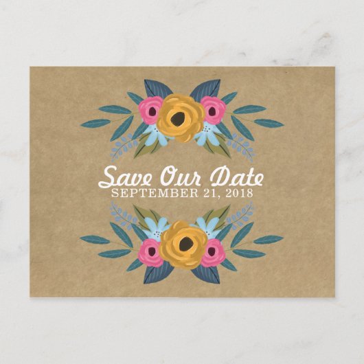 Die Rustikale Kraft-Blumenzwiebelsammlung Ankündigungspostkarte (Vorderseite)