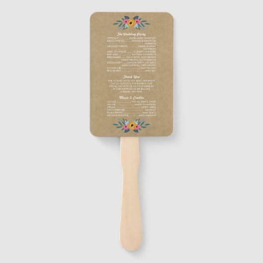 Die Rustikale Kraft-Blumenzwiebelsammlung Fächer (Rückseite)