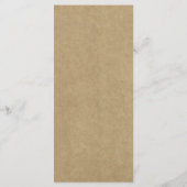 Die Rustikale Kraft-Blumenzwiebelsammlung Menükarte (Rückseite)