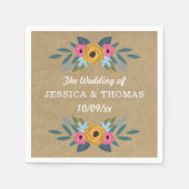 Die Rustikale Kraft-Blumenzwiebelsammlung Serviette (Vorderseite)