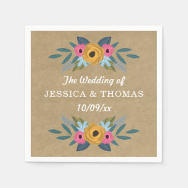 Die Rustikale Kraft-Blumenzwiebelsammlung Serviette