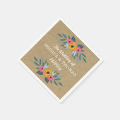 Die Rustikale Kraft-Blumenzwiebelsammlung Serviette (Ecke)