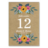 Die Rustikale Kraft-Blumenzwiebelsammlung Tischnummer (Rückseite)