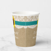 Die rustikale Kraft Sonnenblumen-Hochzeitssammlung Pappbecher (Rechts)