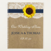 Die rustikale Kraft Sonnenblumen-Hochzeitssammlung Planer (Vorderseite)