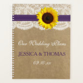 Die rustikale Kraft Sonnenblumen-Hochzeitssammlung Planer (Vorderseite)