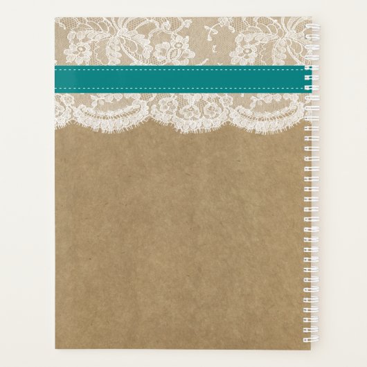 Die rustikale Kraft Sonnenblumen-Hochzeitssammlung Planer (Rückseite)