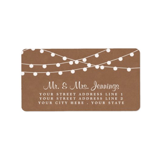 Die rustikale Kraftzeichensammlung Adressaufkleber (Vorne)