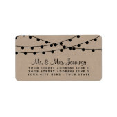 Die rustikale Kraftzeichensammlung Adressaufkleber (Vorne)