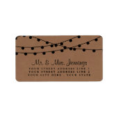 Die rustikale Kraftzeichensammlung Adressaufkleber (Vorne)