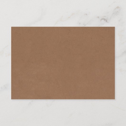 Die rustikale Kraftzeichensammlung Begleitkarte (Rückseite)