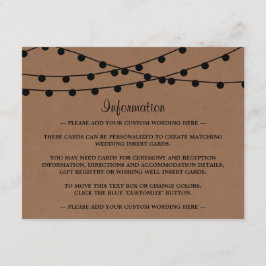 Die rustikale Kraftzeichensammlung Begleitkarte