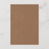 Die rustikale Kraftzeichensammlung Begleitkarte (Rückseite)