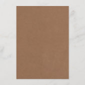 Die rustikale Kraftzeichensammlung Menükarte (Rückseite)