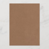 Die rustikale Kraftzeichensammlung Menükarte (Rückseite)