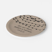 Die rustikale Kraftzeichensammlung Pappteller (Schrägansicht)