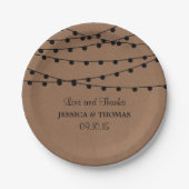 Die rustikale Kraftzeichensammlung Pappteller (Vorderseite)